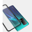 Etui do Huawei P40, Obudowa Fusion Case, Matowe przezroczyste / Czarna ramka