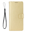 Etui z klapką do Xiaomi Redmi A5, Crazy Horse Wallet, złote