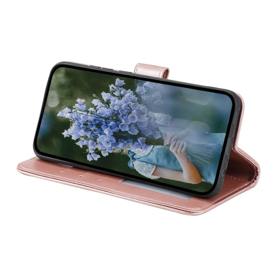 Etui z klapką do Motorola Moto G53 5G, Mandala, różowe rose gold