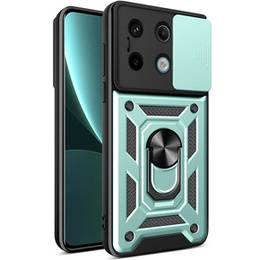 Etui pancerne do Xiaomi Redmi Note 13 Pro 5G, CamShield Slide, zielone