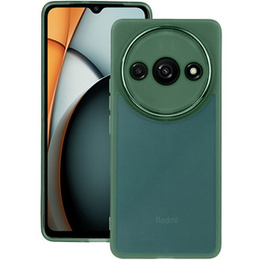 Etui silikonowe do Xiaomi Redmi A3, z ochroną aparatu, przezroczyste / zielone