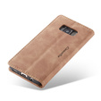 Etui CASEME do Samsung Galaxy S8, Leather Wallet Case, brązowe