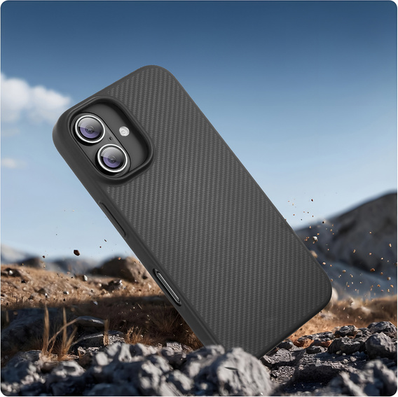 Etui do iPhone 16, Aramid Fiber Cover, czarne