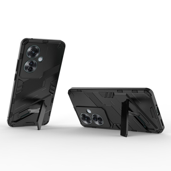 Etui do Oppo Reno 11F 5G, Military kickstand, czarne