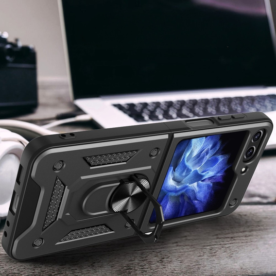 Etui pancerne do Samsung Galaxy Z Flip5 5G, Nox Case Ring, czarne