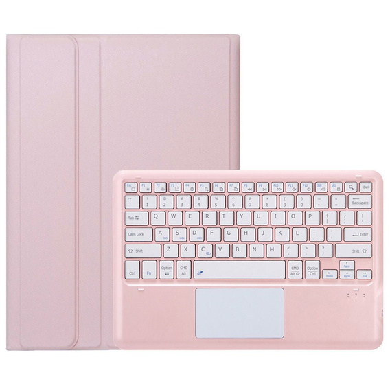Etui z klawiaturą Bluetooth i touchpadem do Samsung Galaxy Tab S10 FE+ Plus X620/X626B – różowe