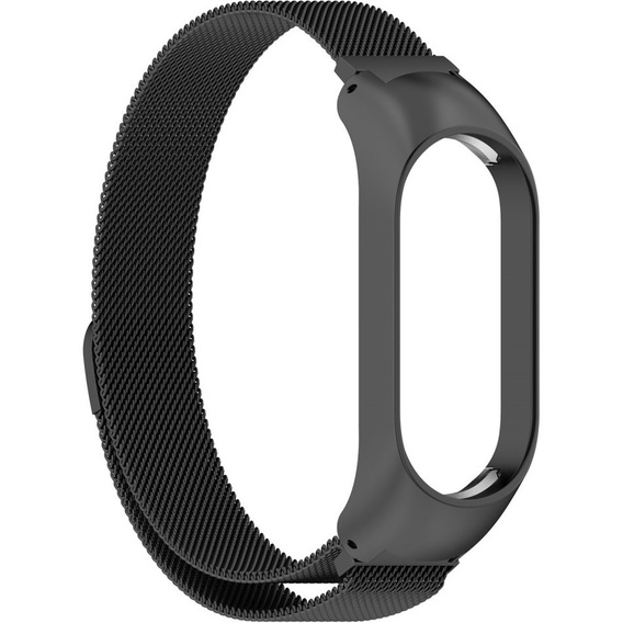 Pasek Bransoleta Milanese do Xiaomi Mi Band 7/7 NFC, Czarny