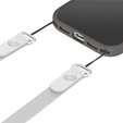 Smycz na telefon kompatybilna z etui do iPhone 17, odpinana magnetyczna klamra, pasek na szyję – szara
