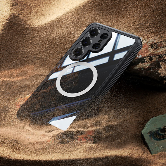 Etui do Samsung Galaxy S26 Ultra, Shockproof, ze szkłem, do MagSafe, czarne