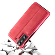 Etui z klapką do Samsung Galaxy S22+ Plus 5G, LC.IMEEKE, czerwone