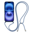 Etui do iPhone 17, Electro MagSafe, niebieskie + Smycz