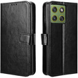 Etui z klapką do Motorola Edge 70, Crazy Horse Wallet, czarne