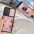 Etui pancerne do Samsung Galaxy A54 5G, Camera Slide Card Slot, różowe rose gold