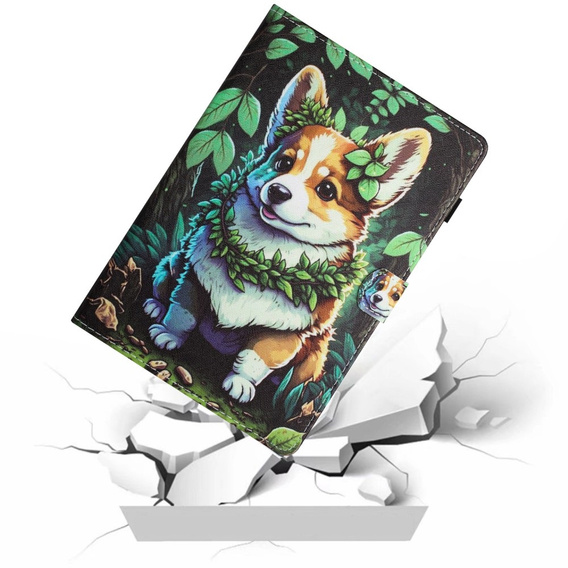 Etui do Samsung Galaxy Tab A11/A9, corgi dog