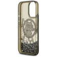 Etui Karl Lagerfeld do iPhone 17, Liquid Glitter Choupette MagSafe, czarne