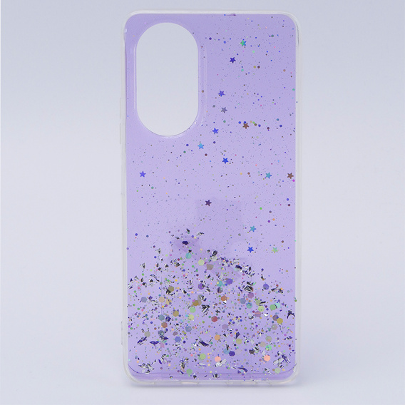 Etui do Oppo A58 4G, Glittery, fioletowe