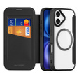 Etui z klapką Dux Ducis do iPhone 17, Skin X Pro, do MagSafe, czarne