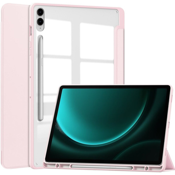 Etui do Samsung Galaxy Tab S9 FE+ Plus, Smartcase Hybrid, z miejscem na rysik, różowe