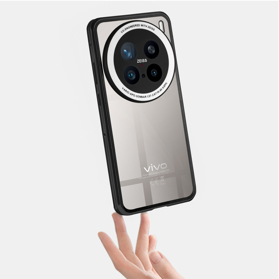Etui do Vivo X200 Pro 5G, Magnetic Dual Glass, czarne