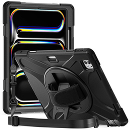 Etui do iPad Pro 13" 2024 (7 gen.), Pancerne obrotowe 360, Czarne