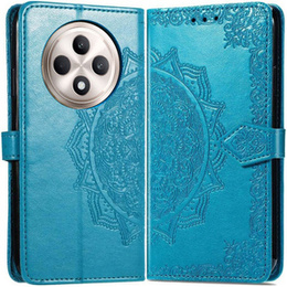 Etui z klapką do Oppo Reno 12FS / 12F, Mandala, niebieskie