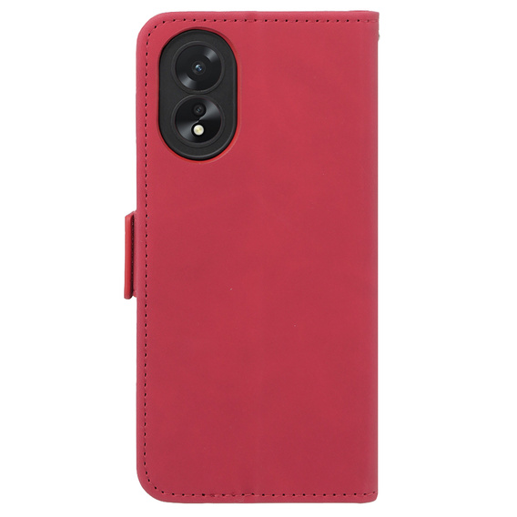 Etui z klapką do Oppo A58 4G, Card Slot, czerwone