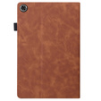 Etui do Samsung Galaxy Tab A9+, Classic, z miejscem na rysik, brązowe