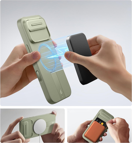 Etui do iPhone Air, Suritch Shockproof, do MagSafe – zielone