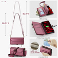 Etui CASEME do Samsung Galaxy S25 FE, RFID Leather Wallet, z paskiem na ramię, czerwone