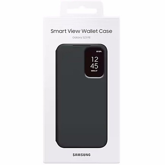 Oryginalne Etui Samsung do Galaxy S23 FE, S View Wallet Cover, Czarne