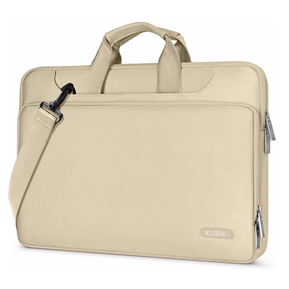 Tech-Protect Pocket Bag, Etui Torba do laptopów 15-16 cali, Beżowa