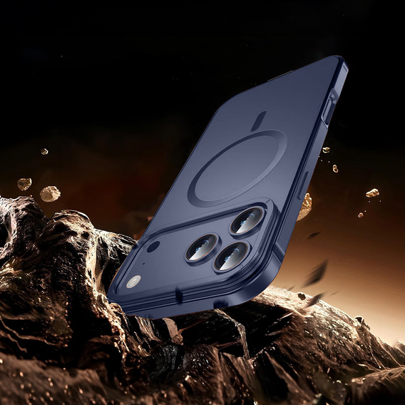 Etui do iPhone 17 Pro Max, Metal Frame, do MagSafe – granatowe