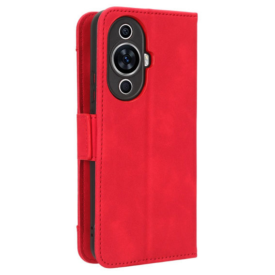 Etui z klapką do Huawei Nova 11 Pro, Card Slot, czerwone