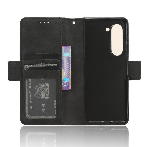 Etui z klapką do Samsung Galaxy Z Fold 5 5G, Card Slot, czarne