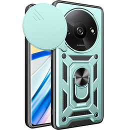 Etui pancerne do Xiaomi Redmi A3, CamShield Slide, zielone