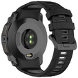Pasek silikonowy do Garmin Instinct 3 Solar / Instinct 3 AMOLED 45mm – sportowy, czarno-szary