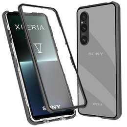 Etui do Sony Xperia 1 V, Magnetic Dual Glass, czarne