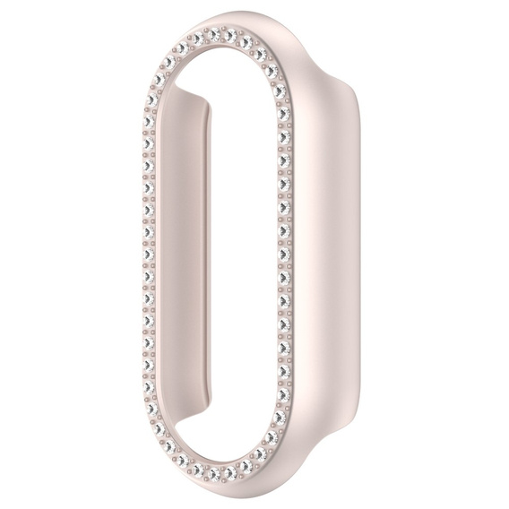 Etui z Diamentami do Xiaomi Smart Mi Band 9, Beżowe