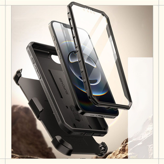 Etui Supcase do iPhone 16E, Unicorn Beetle Pro, Czarne