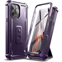 Etui pancerne do iPhone 14 Pro Max, Dexnor Full Body, fioletowe