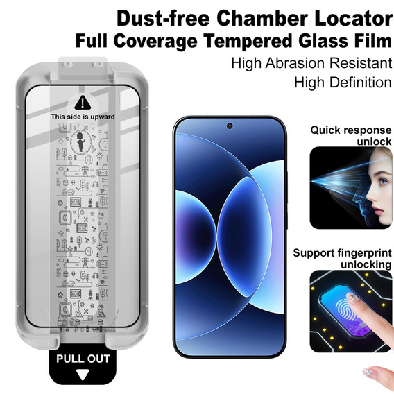 Szkło Hartowane IMAK do Xiaomi 17 Pro Max z ramką pozycjonującą, czarne