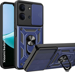 Etui pancerne do Xiaomi Redmi 15C 4G/LTE, CamShield Slide, niebieskie