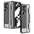 Etui do Samsung Galaxy Z Fold 5 5G, z wbudowaną szybką i podstawką, czarne