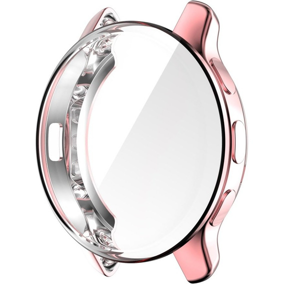 2w1 Etui z Osłoną Silikonową na ekran do Garmin Venu 2 Plus, Różowe