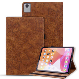Etui z klapką do Lenovo Tab M11, flower, brązowe