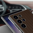 Etui do Samsung Galaxy S23 Ultra, GKK Woven Leather, kawowe
