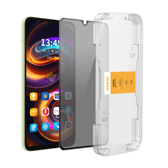 ENKAY Szkło Hartowane do Samsung Galaxy A16 / A16 5G, Anti-Spy, szare
