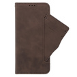 Etui z klapką do Oppo A58 4G, Card Slot, brązowe