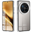 Etui do Vivo X200 Pro 5G, Magnetic Dual Glass, srebrne