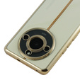 Etui do Realme 11 Pro 5G / Pro+ 5G, Electroplating Frame, przezroczyste / złote